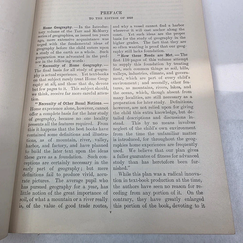 Macmillan‎ American Geography Textbooks 1927, 1934 Set of 2, GUC